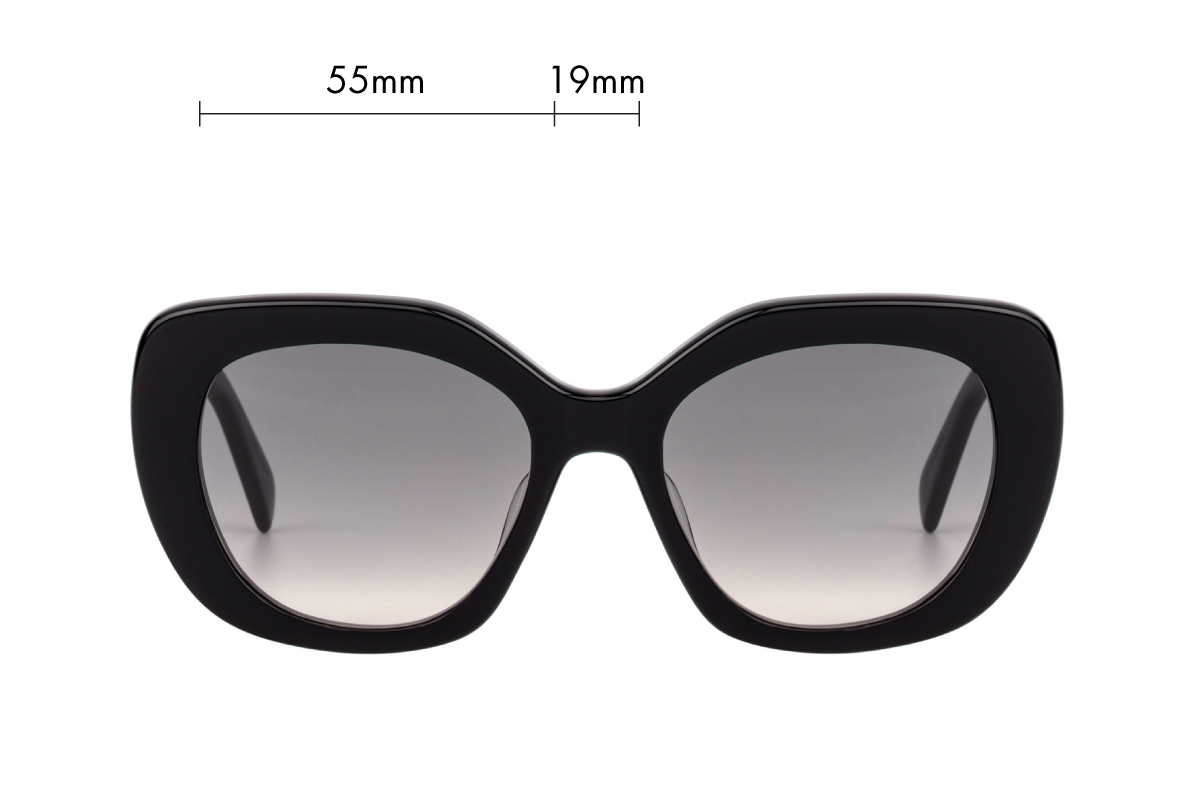 CL40226U 黑色蝴蝶形板材太陽眼鏡| 溥儀眼鏡